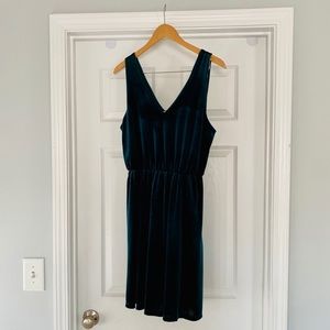 Green Velvet Cocktail Dress